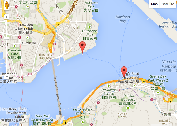 Hong Kong Cruise Piers Map