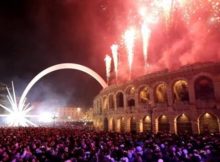 NYE Fireworks in Verona , Italy