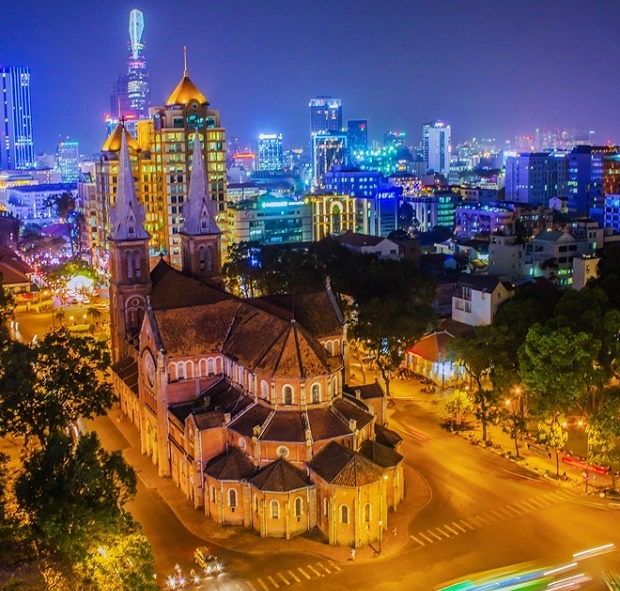 Ho Chi Minh City Light Up for New Years Eve 2024