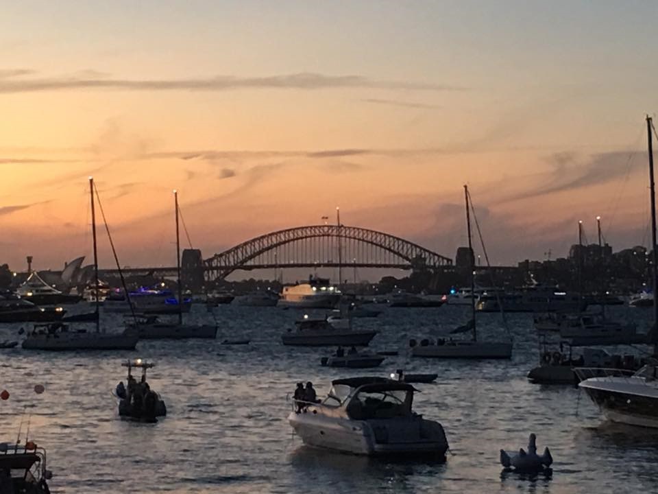 Sunset on Sydney Harbour Bridge