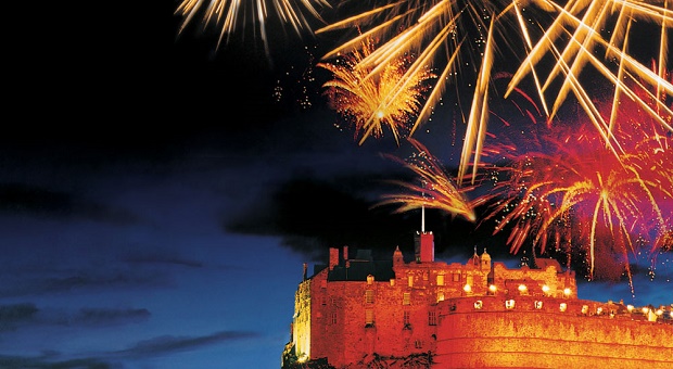 NYE Fireworks in Edinburgh, Scotland