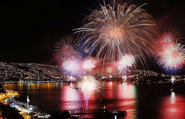NYE Fireworks in Valparaiso