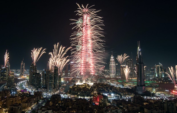 NYE Fireworks and Countdown in Dubai UAE