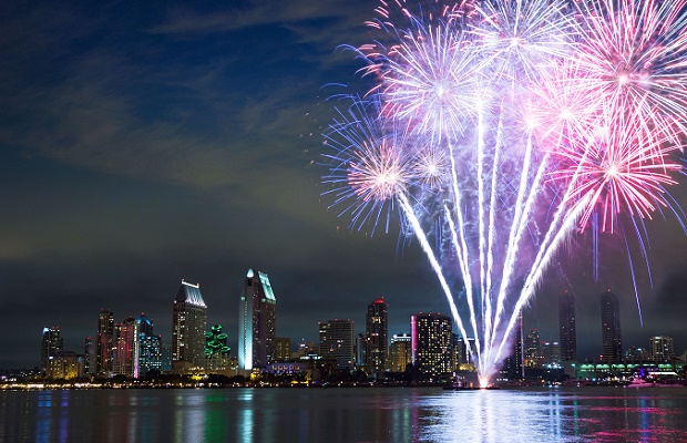NYE Fireworks in San Diego
