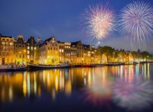NYE fireworks in Amsterdam