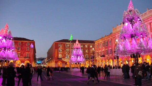 Christmas in Nice city
