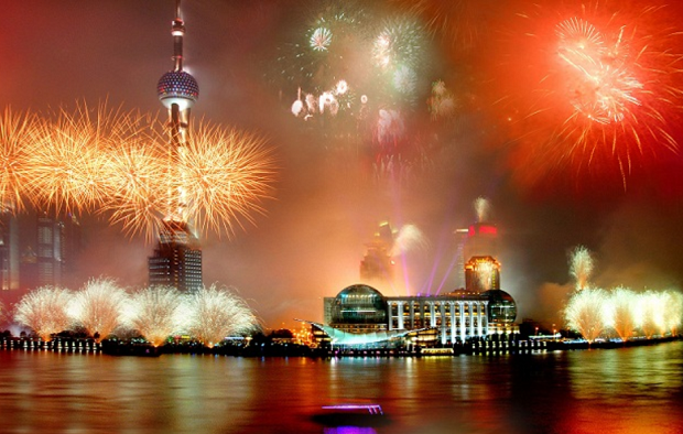 Shanghai NYE Fireworks 