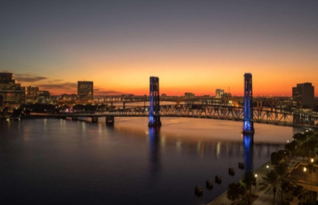 Sunset on River at Hyatt Regency Jacksonville Riverfront