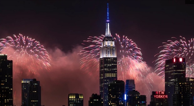 New Years Eve Fireworks in New York City
