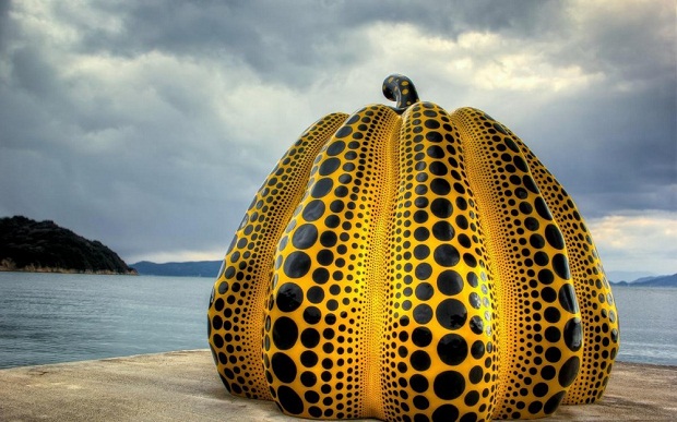 Naoshima Huge Pumpkin Artwork