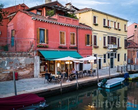 Eating Places along Venice Canals