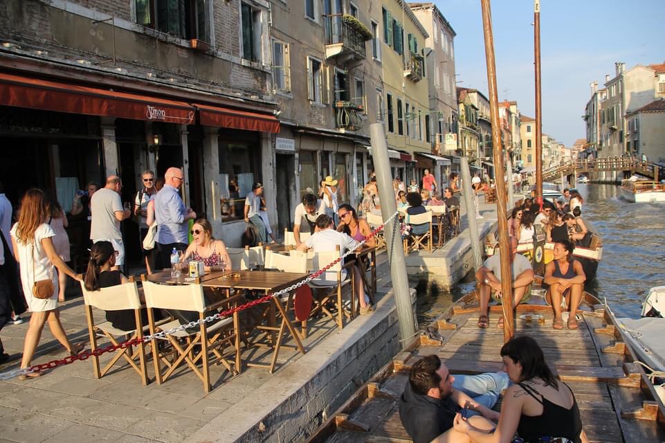 Canal Side Restaurants in Venice i