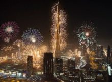NYE fireworks at Burj Khalifa