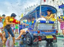 Songkran New Year in Bangkok Thailand