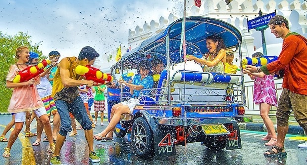 Songkran New Year in Bangkok Thailand